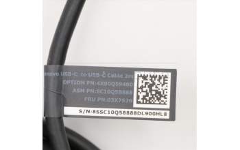 Lenovo CABLE_BO FRU USB-C to USB-C Cable 2m para Lenovo ThinkPad L13 (20R3/20R4)