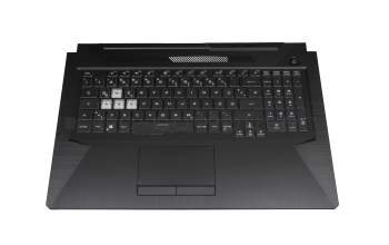 04060-01200000 teclado incl. topcase original Asus DE (alemán) negro/transparente/negro con retroiluminacion