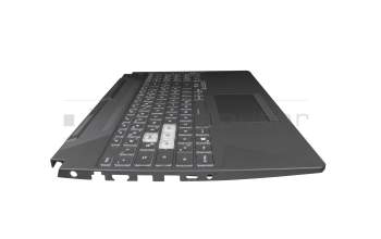 04060-01200300 teclado incl. topcase original Asus DE (alemán) negro/transparente/negro con retroiluminacion