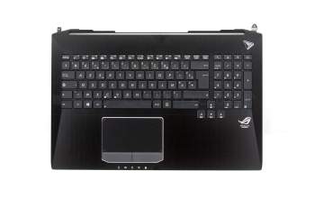 04A1-009V000 teclado incl. topcase original Asus FR (francés) negro/negro con retroiluminacion