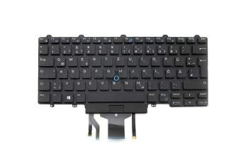 04JPX1 teclado original Dell DE (alemán) negro con retroiluminacion y mouse-stick