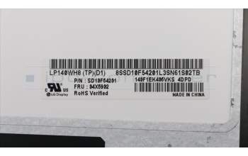 Lenovo 04X5902 DISPLAY LCD Panel 14HD TN AG, flat,LGD