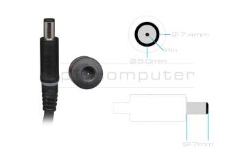 05P90C GaN-cargador original Dell 330 vatios redondeado