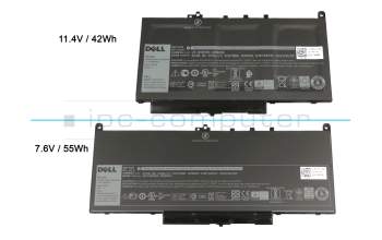07CJRC batería original Dell 42Wh 11,4V