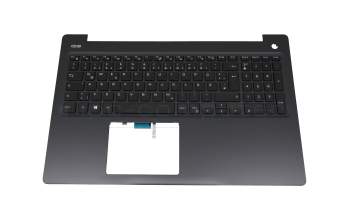 09C42X teclado incl. topcase original Dell DE (alemán) negro/negro con retroiluminacion