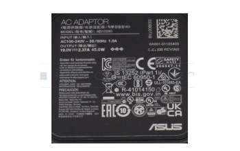 0A001-00695600 cargador original Asus 45 vatios pequeño b-stock