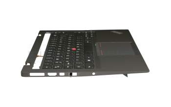 0C45081 teclado incl. topcase original Lenovo DE (alemán) negro/negro con retroiluminacion y mouse stick