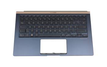 0G9Z.NFKBU.00G teclado incl. topcase original Darfon DE (alemán) negro/azul con retroiluminacion