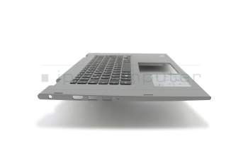 0HTJC teclado incl. topcase original Dell DE (alemán) negro/canaso con retroiluminacion para el sensor de huellas dactilares
