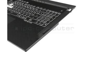 0K06-000N0A2 teclado incl. topcase original Asus DE (alemán) negro/negro con retroiluminacion - sin conducto Keystone -