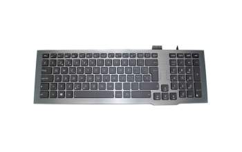 0KN0-MB1SF31 teclado original Asus SF (suiza-francés) negro/plateado con retroiluminacion