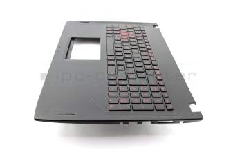 0KN0-TD4GE13 teclado incl. topcase original Asus DE (alemán) negro/negro con retroiluminacion