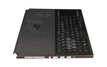 0KN1-161GE21 teclado incl. topcase original Pega DE (alemán) negro/negro con retroiluminacion