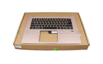 0KN1-202GE11 teclado incl. topcase original Acer DE (alemán) negro/rosa con retroiluminacion