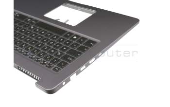 0KN1-291GE32 teclado incl. topcase original Pega DE (alemán) negro/canaso con retroiluminacion