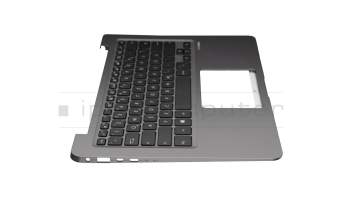 0KN1-2P2GE13 teclado incl. topcase original Pegatron DE (alemán) negro/canaso