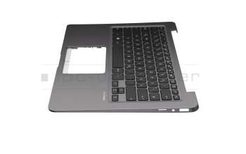 0KN1-2P2GE13 teclado incl. topcase original Pegatron DE (alemán) negro/canaso