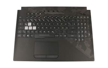 0KN1-561GE11 teclado incl. topcase original Pega DE (alemán) negro/negro con retroiluminacion