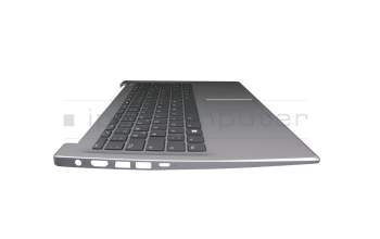 0KN1-5LBGE2Z teclado incl. topcase Pegatron DE (alemán) negro/canaso con retroiluminacion