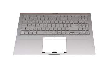 0KN1-622SF16 teclado incl. topcase original Pegatron SF (suiza-francés) plateado/plateado con retroiluminacion