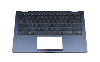 0KN1-682GE13 teclado incl. topcase original Pegatron DE (alemán) negro/azul con retroiluminacion