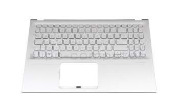 0KN1-734GE11 teclado incl. topcase original Asus DE (alemán) plateado/plateado