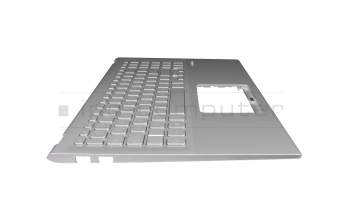 0KN1-734GE11 teclado incl. topcase original Asus DE (alemán) plateado/plateado