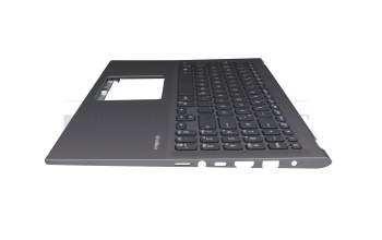 0KN1-791GE13 teclado incl. topcase original Pegatron DE (alemán) negro/canaso