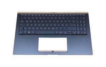0KN1-9D2GE162017Q000074 teclado incl. topcase original Asus DE (alemán) azul/azul con retroiluminacion