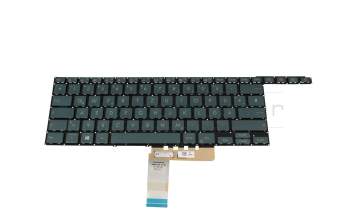 0KN1-9F1GE13 teclado original Pegatron DE (alemán) azul con retroiluminacion