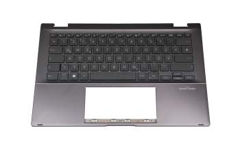 0KN1-A11GE13 R1.0 teclado incl. topcase original Pegatron DE (alemán) gris/canaso con retroiluminacion (Gun Metal Grey)