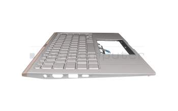 0KN1-A61GE13 teclado incl. topcase original Asus DE (alemán) blanco/plateado con retroiluminacion