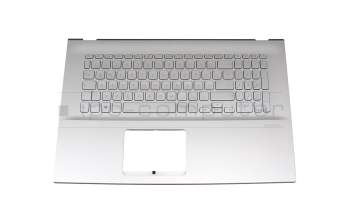 0KN1-D02GE11 teclado incl. topcase original Pega DE (alemán) plateado/plateado