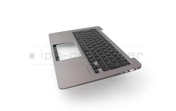 0KNB0-2632GE00 teclado incl. topcase original Asus DE (alemán) negro/plateado con retroiluminacion