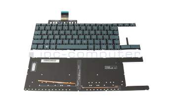0KNB0-5622UI00 teclado original Asus US (Inglés) azul con retroiluminacion