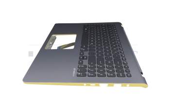 0KNB0-5634GE00 teclado incl. topcase original Asus DE (alemán) negro/plata/amarillo con retroiluminacion plateado/amarillo