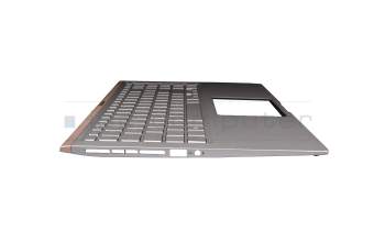 0KNB0-563CSF00 teclado incl. topcase original Asus SF (suiza-francés) plateado/plateado con retroiluminacion