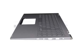 0KNB0-563HGE00 teclado incl. topcase original Pegatron DE (alemán) plateado/plateado con retroiluminacion