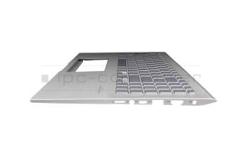 0KNB0-563KGE00 teclado incl. topcase original Asus DE (alemán) plateado/plateado con retroiluminacion