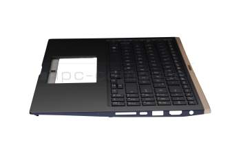 0KNB0-563PGE00 teclado incl. topcase original Asus DE (alemán) azul/azul con retroiluminacion