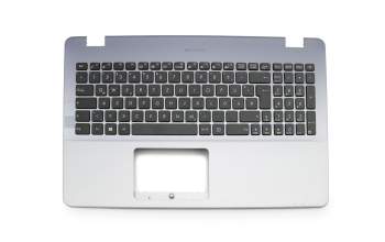 0KNB0-610WGE00 teclado incl. topcase original Asus DE (alemán) negro/plateado