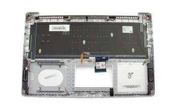 0KNB0-662LGE00 teclado incl. topcase original Asus DE (alemán) plateado/plateado con retroiluminacion (para modelos con HDD)