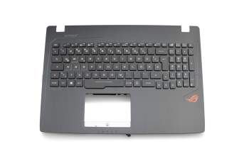0KNB0-6676GE00 teclado incl. topcase original Asus DE (alemán) negro/negro con retroiluminacion