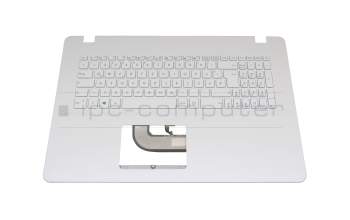 0KNB0-6700GE00 teclado incl. topcase original Asus DE (alemán) blanco/blanco