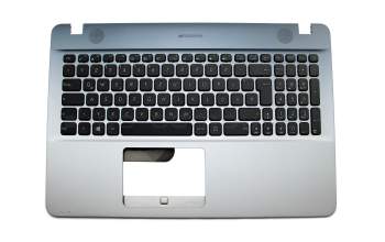 0KNB0-6723GE00 teclado incl. topcase original Asus DE (alemán) negro/plateado