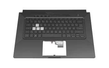 0KNR0-261BGE00 teclado incl. topcase original Asus DE (alemán) negro/negro con retroiluminacion