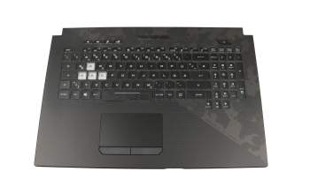 0KNR0-661GGE00 teclado incl. topcase original Asus DE (alemán) negro/negro con retroiluminacion