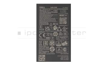 0MG0F6 GaN-cargador original Dell 240 vatios redondeado