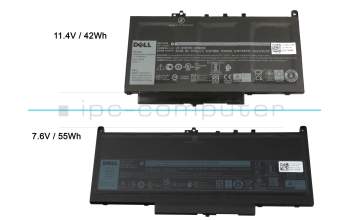0WWJ2 batería original Dell 55Wh 7,6V