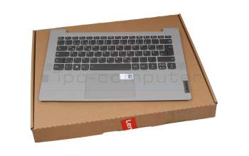 0XL00T1 teclado incl. topcase original Lenovo DE (alemán) gris/canaso con retroiluminacion